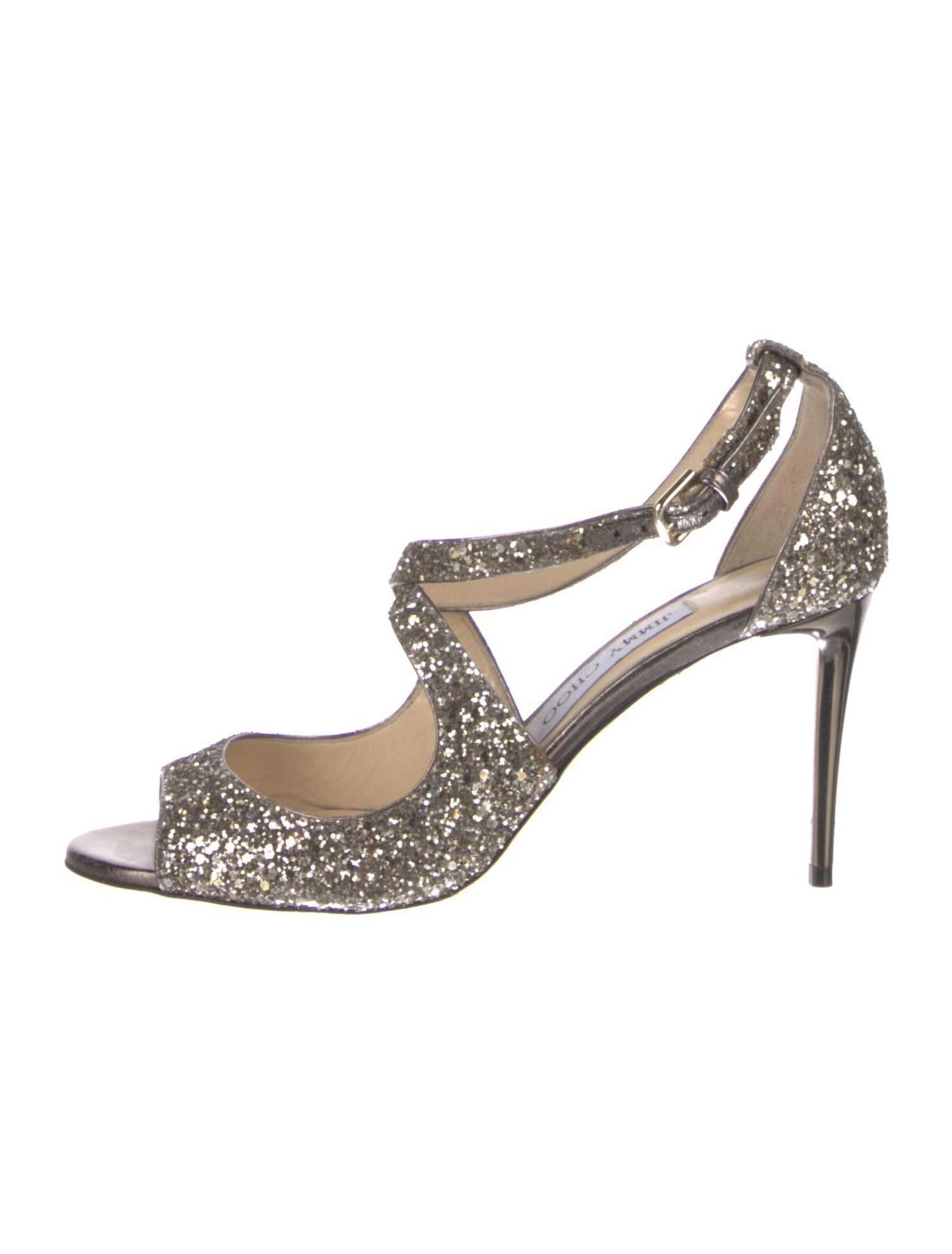 Jimmy Choo Glitter Glitter Accents Sandals