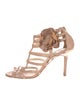 Jimmy Choo Camellia Accent Leather Gladiator Sandals