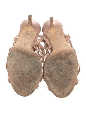 Jimmy Choo Camellia Accent Leather Gladiator Sandals