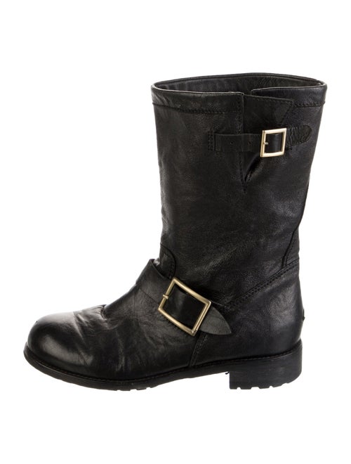 Jimmy Choo Leather Moto Boots