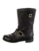 Jimmy Choo Leather Moto Boots