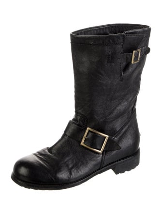 Jimmy Choo Leather Moto Boots