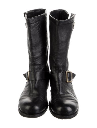 Jimmy Choo Leather Moto Boots