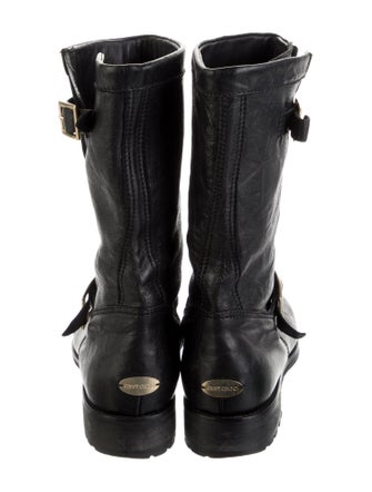 Jimmy Choo Leather Moto Boots