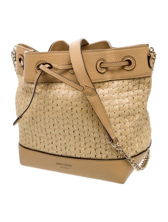Jimmy Choo Straw Shoulder Bag