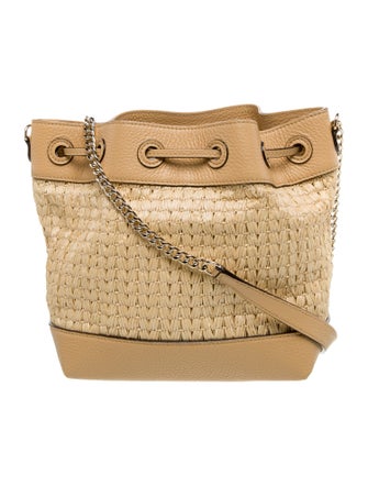 Jimmy Choo Straw Shoulder Bag