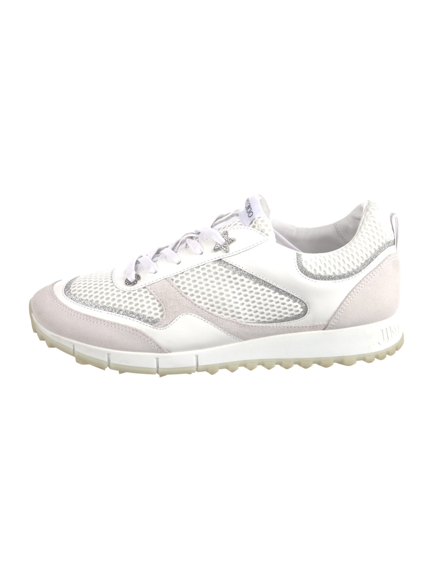 Jimmy Choo Mesh Colorblock Pattern Sneakers
