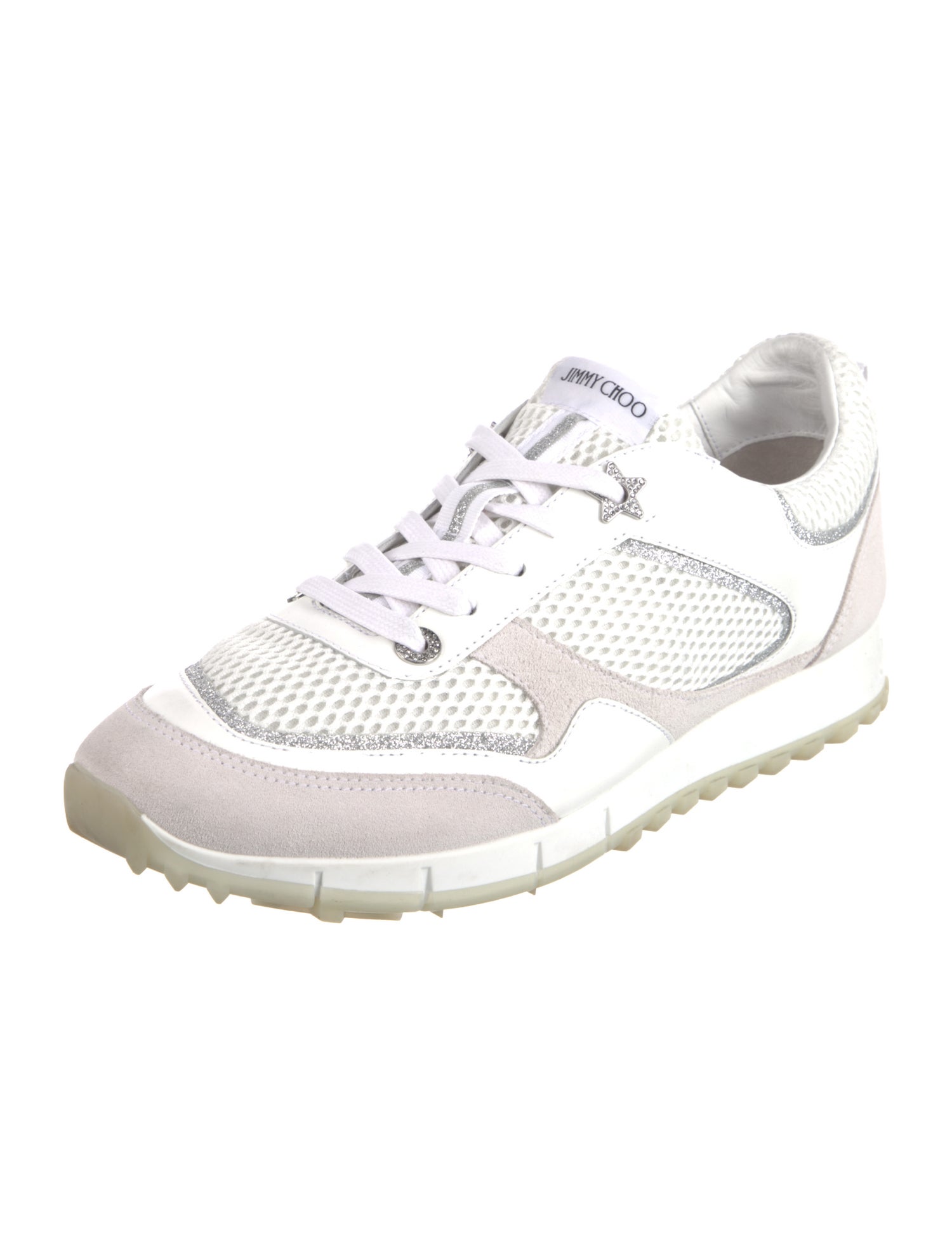 Jimmy Choo Mesh Colorblock Pattern Sneakers