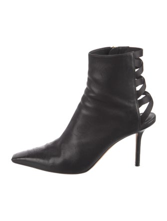 Jimmy Choo Leather Cutout Accent Boots