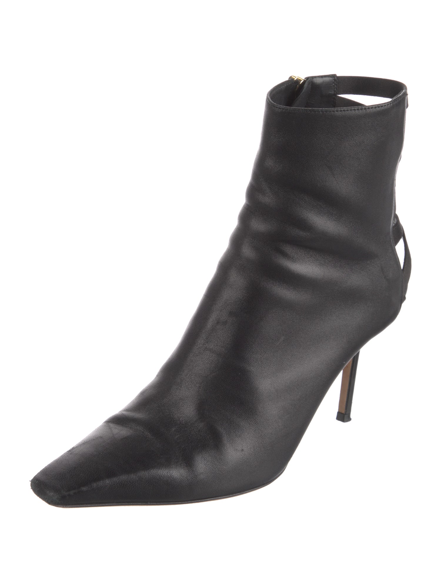 Jimmy Choo Leather Cutout Accent Boots