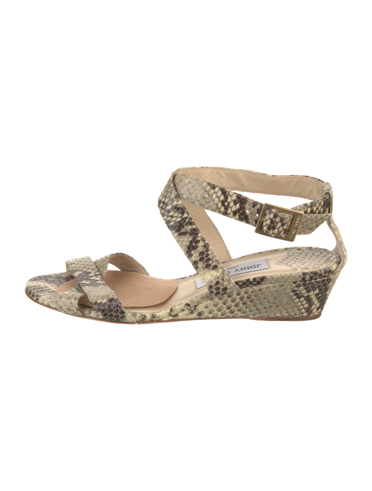 Jimmy Choo Snakeskin Animal Print Mules