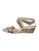 Jimmy Choo Snakeskin Animal Print Mules