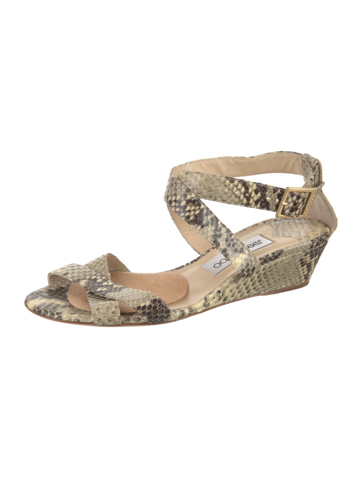 Jimmy Choo Snakeskin Animal Print Mules