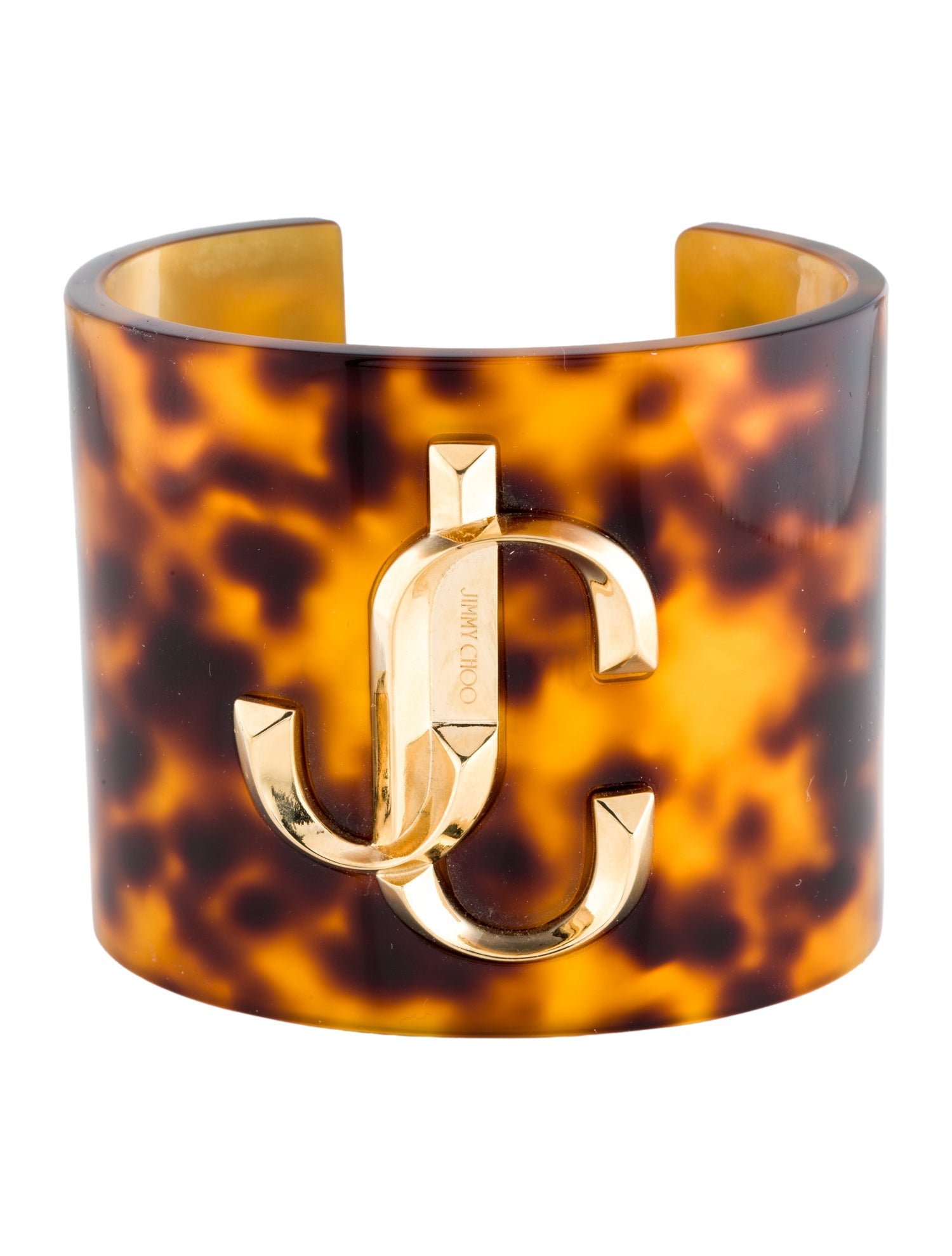 Jimmy Choo Acrylic Logo Cuff Bracelet