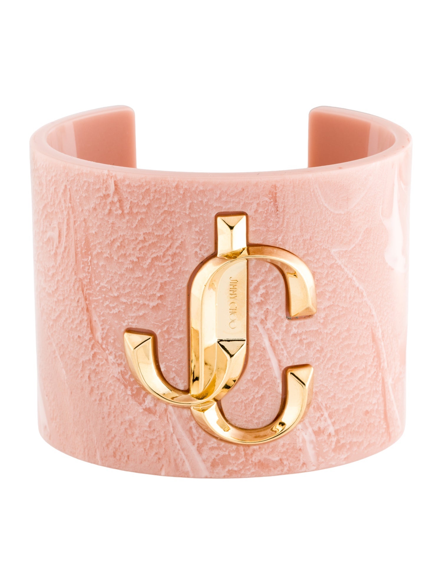 Jimmy Choo Acrylic Logo Cuff Bracelet
