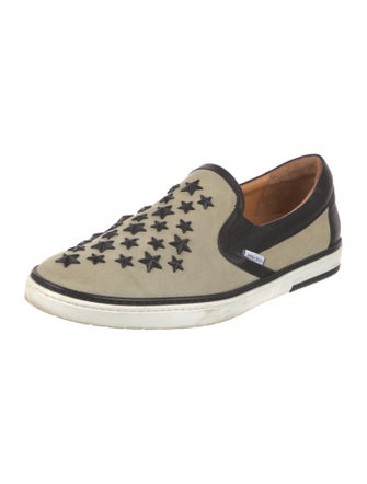 Jimmy Choo Suede Colorblock Pattern Sneakers