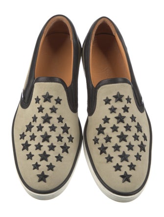 Jimmy Choo Suede Colorblock Pattern Sneakers