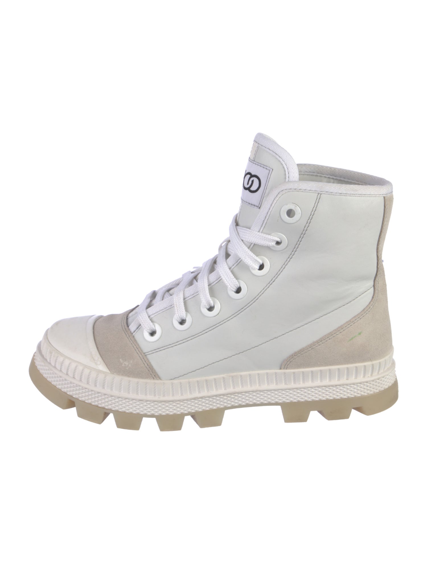 Jimmy Choo Leather Colorblock Pattern Sneakers