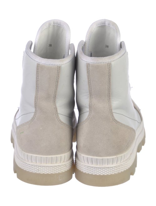 Jimmy Choo Leather Colorblock Pattern Sneakers