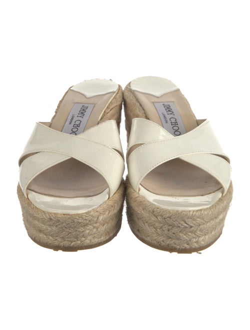 Jimmy Choo Patent Leather Braided Accents Espadrilles