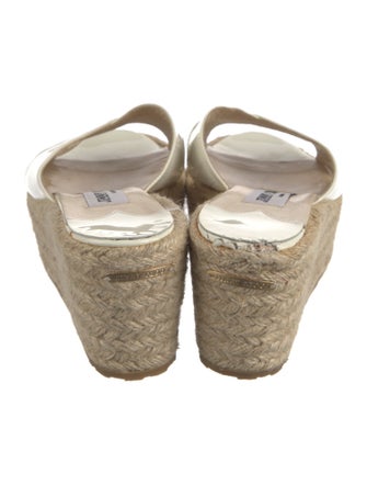 Jimmy Choo Patent Leather Braided Accents Espadrilles
