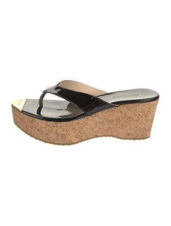 Jimmy Choo Patent Leather Slides