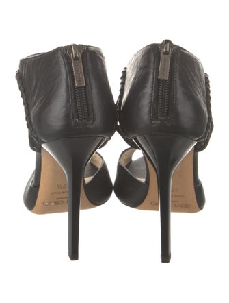 Jimmy Choo Leather Mesh Accents D'Orsay Pumps