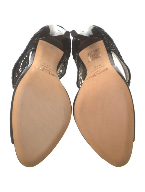 Jimmy Choo Leather Mesh Accents D'Orsay Pumps