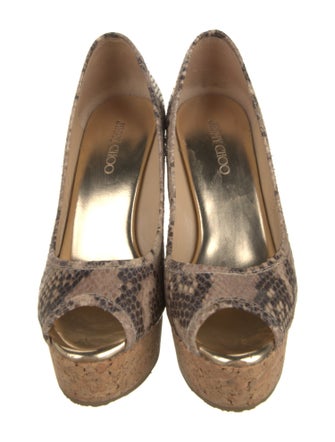 Jimmy Choo Leather Animal Print Pumps