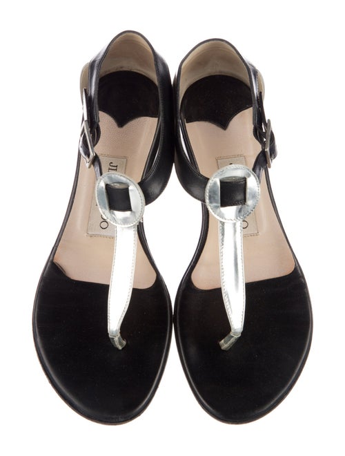 Jimmy Choo Leather T-Strap Sandals