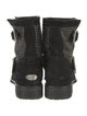 Jimmy Choo Suede Studded Accents Moto Boots