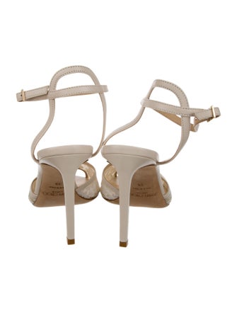Jimmy Choo Leather Lace Pattern Sandals