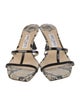 Jimmy Choo Patent Leather Animal Print Slides