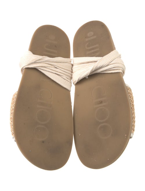 Jimmy Choo Raffia Graphic Print Slingback Sandals