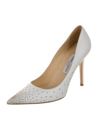 Jimmy Choo Leather Studded Accents Pumps