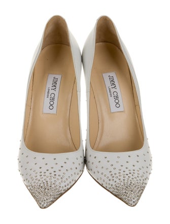 Jimmy Choo Leather Studded Accents Pumps