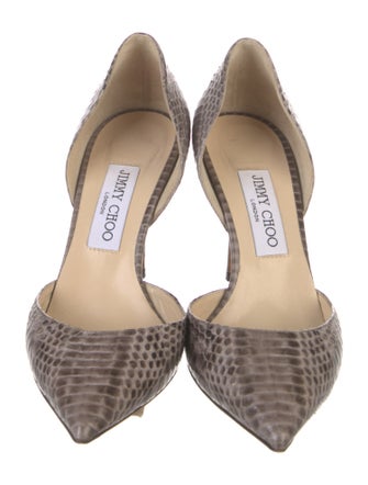 Jimmy Choo Python Animal Print D'Orsay Pumps