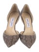 Jimmy Choo Python Animal Print D'Orsay Pumps