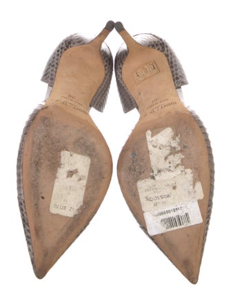 Jimmy Choo Python Animal Print D'Orsay Pumps
