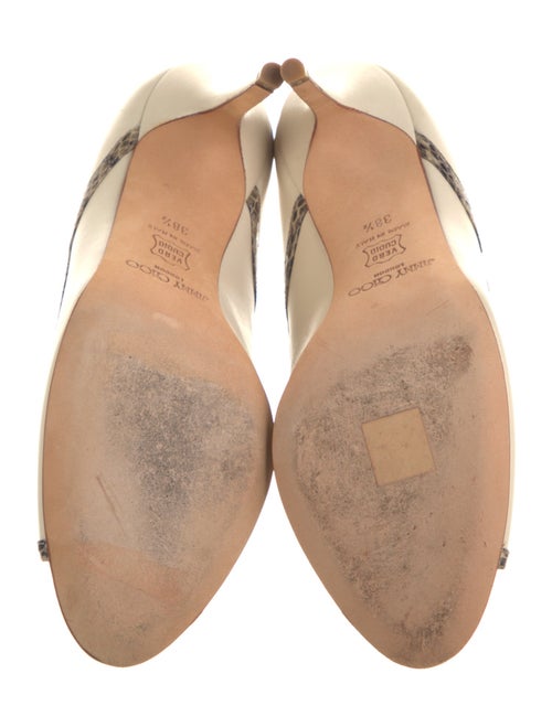 Jimmy Choo Leather Cutout Accent Slingback Pumps