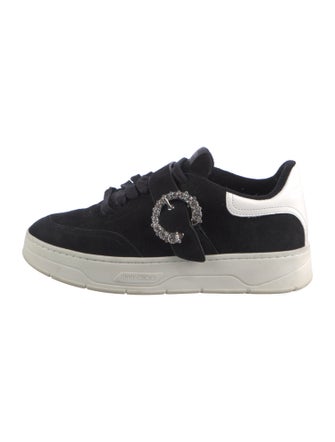 Jimmy Choo Suede Crystal Embellishments Sneakers