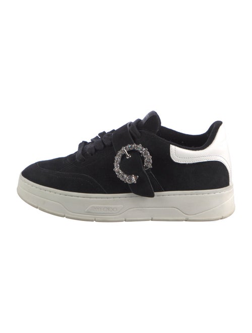 Jimmy Choo Suede Crystal Embellishments Sneakers