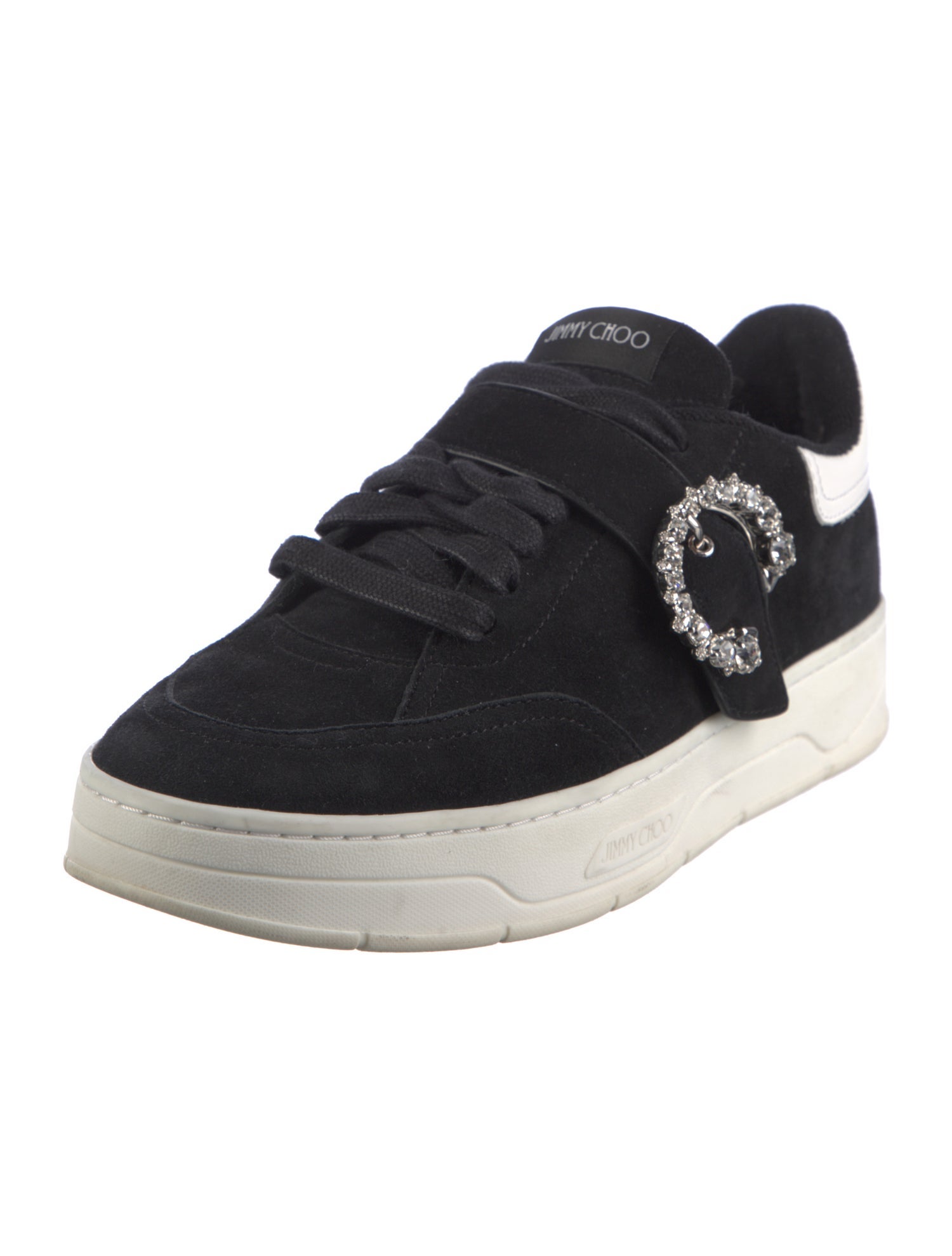 Jimmy Choo Suede Crystal Embellishments Sneakers