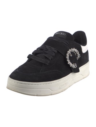 Jimmy Choo Suede Crystal Embellishments Sneakers