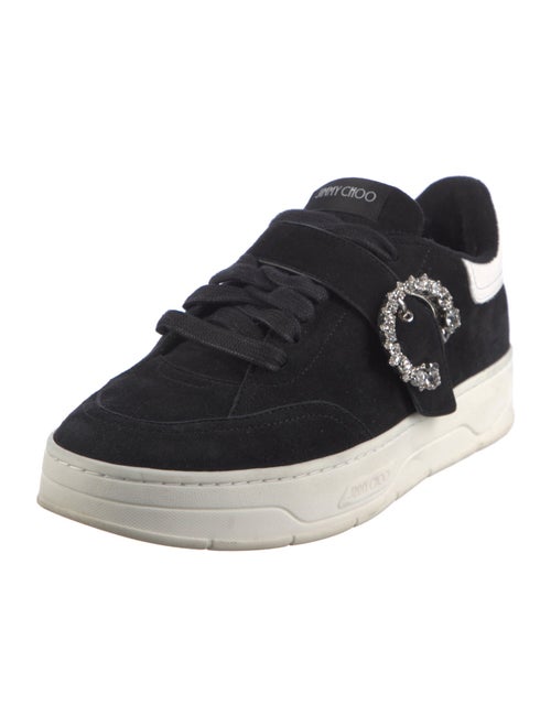 Jimmy Choo Suede Crystal Embellishments Sneakers