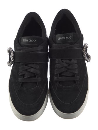 Jimmy Choo Suede Crystal Embellishments Sneakers