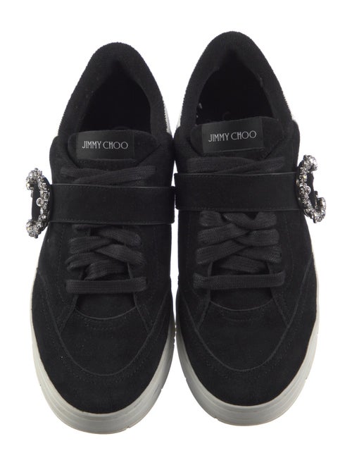 Jimmy Choo Suede Crystal Embellishments Sneakers