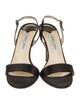 Jimmy Choo Satin Crystal Embellishments Slingback Sandals
