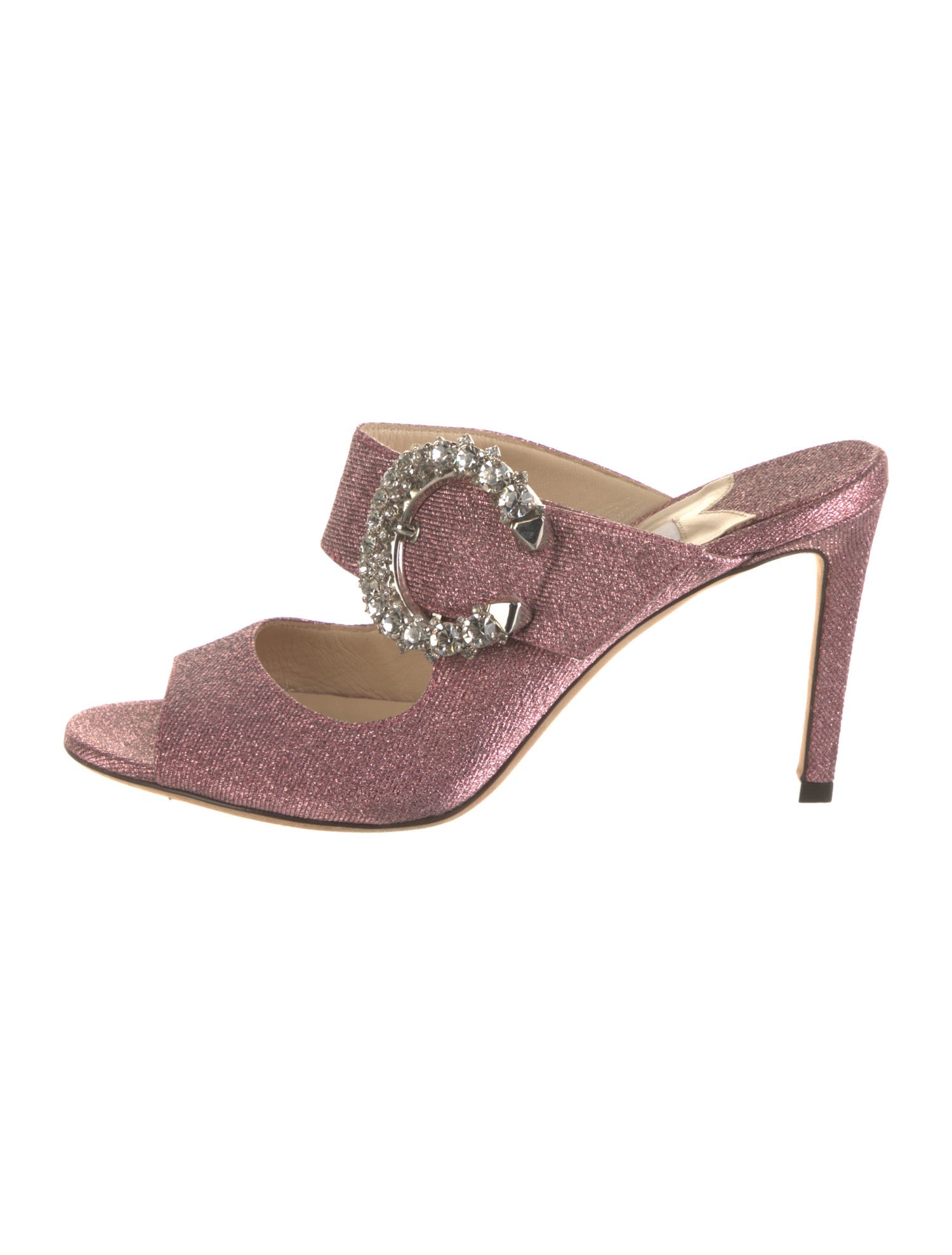 Jimmy Choo Crystal Embellishments Slides