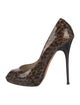 Jimmy Choo Patent Leather Animal Print Pumps